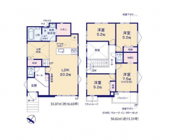 �Ԏ��}�i�̂P�ˌ��j�@4LDK