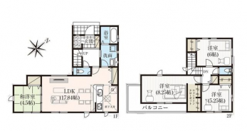 �Ԏ��}�i�̂P�ˌ��j�@4LDK