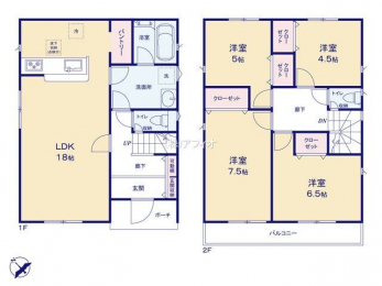 �Ԏ��}�i�̂P�ˌ��j�@4LDK