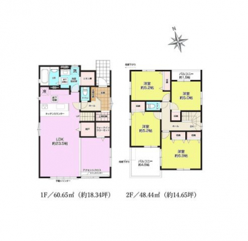 �Ԏ��}�i�̂P�ˌ��j�@4LDK