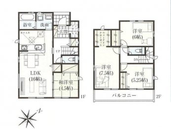 �Ԏ��}�i�̂P�ˌ��j�@4LDK