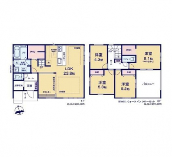 �Ԏ��}�i�̂P�ˌ��j�@4LDK�{�y�Ԏ��[