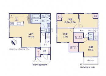 �Ԏ��}�i�̂P�ˌ��j�@3LDK