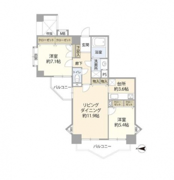 �Ԏ��}�i�̂P�}���V�����j�@2LDK