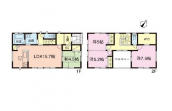 �Ԏ��}�i�̂P�ˌ��j�@3LDK