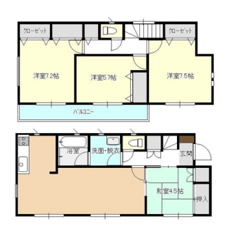 �Ԏ��}�i�̂P�ˌ��j�@4LDK