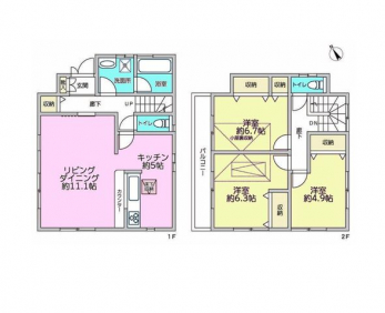 �Ԏ��}�i�̂P�ˌ��j�@3LDK