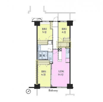 �Ԏ��}�i�̂P�}���V�����j�@3LDK