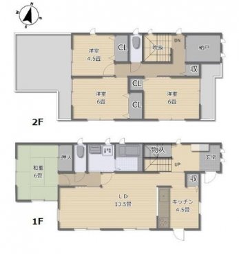 �Ԏ��}�i�̂P�ˌ��j�@4LDK