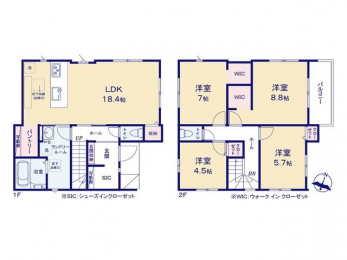 �Ԏ��}�i�̂P�ˌ��j�@4LDK