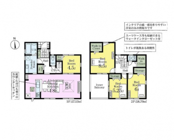 �Ԏ��}�i�̂P�ˌ��j�@4LDK