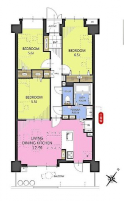 �Ԏ��}�i�̂P�}���V�����j�@3LDK