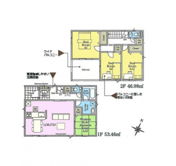 �Ԏ��}�i�̂P�ˌ��j�@4LDK