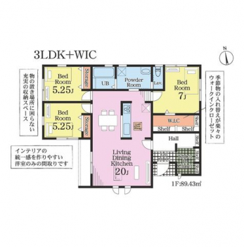 �Ԏ��}�i�̂P�ˌ��j�@3LDK�{WIC