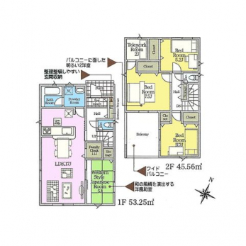 �Ԏ��}�i�̂P�ˌ��j�@4LDK