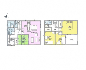 �Ԏ��}�i�̂P�ˌ��j�@4LDK