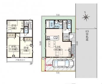 �Ԏ��}�i�̂P�ˌ��j�@3LDK