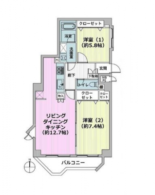 �Ԏ��}�i�̂P�}���V�����j�@2LDK