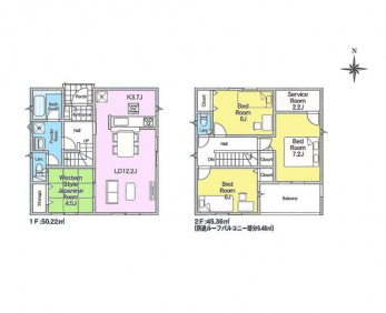 �Ԏ��}�i�̂P�ˌ��j�@4LDK