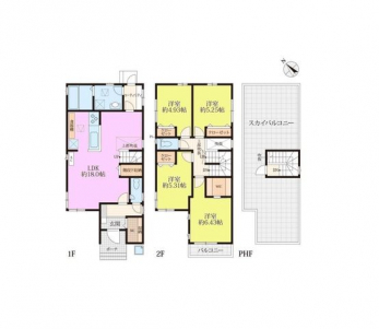 �Ԏ��}�i�̂P�ˌ��j�@4LDK+WIC�{SIC