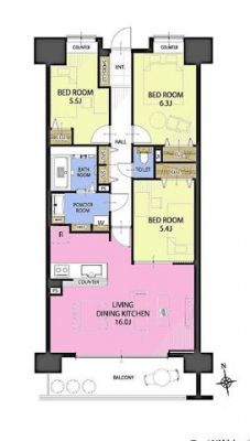 �Ԏ��}�i�̂P�}���V�����j�@3LDK