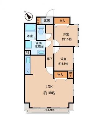 �Ԏ��}�i�̂P�}���V�����j�@2LDK