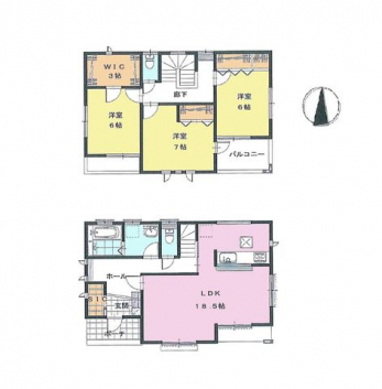 �Ԏ��}�i�̂P�ˌ��j�@3LDK