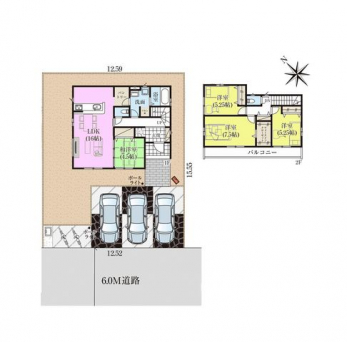 �Ԏ��}�i�̂P�ˌ��j�@3LDK