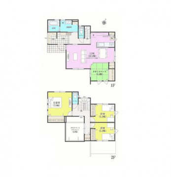 �Ԏ��}�i�̂P�ˌ��j�@3LDK�{�^�^�~�X�y�[�X