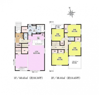 �Ԏ��}�i�̂P�ˌ��j�@4LDK