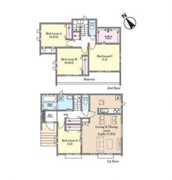 �Ԏ��}�i�̂P�ˌ��j�@4LDK