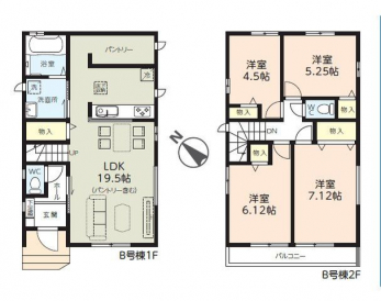 �Ԏ��}�i�̂P�ˌ��j�@4LDK