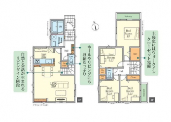 �Ԏ��}�i�̂P�ˌ��j�@4LDK