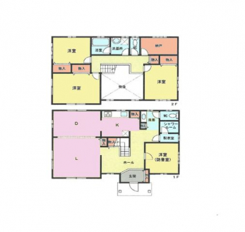 �Ԏ��}�i�̂P�ˌ��j�@����E�ؑ�2�K����4SLDK