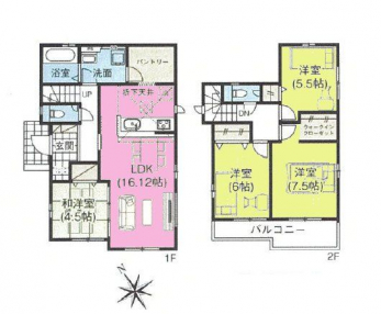 �Ԏ��}�i�̂P�ˌ��j�@4LDK