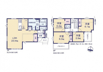 �Ԏ��}�i�̂P�ˌ��j�@4LDK