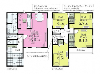 �Ԏ��}�i�̂P�ˌ��j�@4LDK