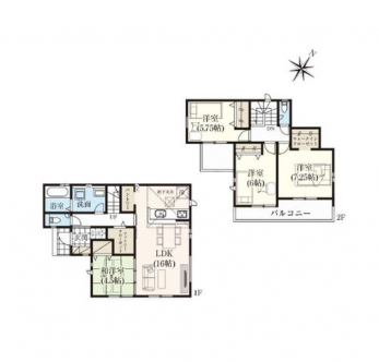 �Ԏ��}�i�̂P�ˌ��j�@4LDK�{WIC�{�t�@�~���[�N���[�[�b�g