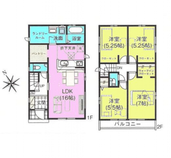 �Ԏ��}�i�̂P�ˌ��j�@4LDK