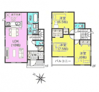 �Ԏ��}�i�̂P�ˌ��j�@3LDK