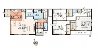 �Ԏ��}�i�̂P�ˌ��j�@3LDK