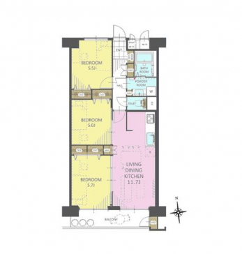 �Ԏ��}�i�̂P�}���V�����j�@3LDK