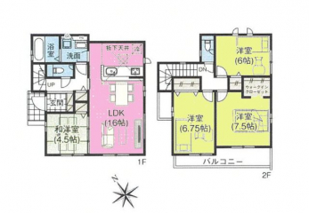 �Ԏ��}�i�̂P�ˌ��j�@4LDK