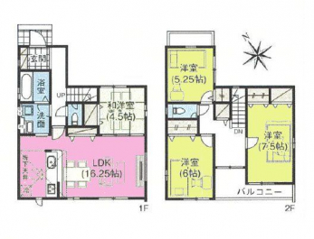 �Ԏ��}�i�̂P�ˌ��j�@4LDK