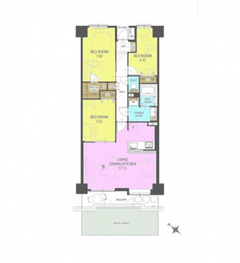 �Ԏ��}�i�̂P�}���V�����j�@3LDK�{WIC