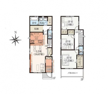 �Ԏ��}�i�̂P�ˌ��j�@3LDK�{WIC