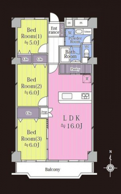 �Ԏ��}�i�̂P�}���V�����j�@3LDK