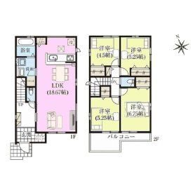 �Ԏ��}�i�̂P�ˌ��j�@4LDK