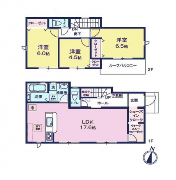 �Ԏ��}�i�̂P�ˌ��j�@3LDK