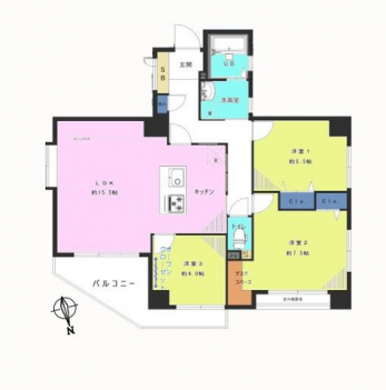 �Ԏ��}�i�̂P�}���V�����j�@3LDK